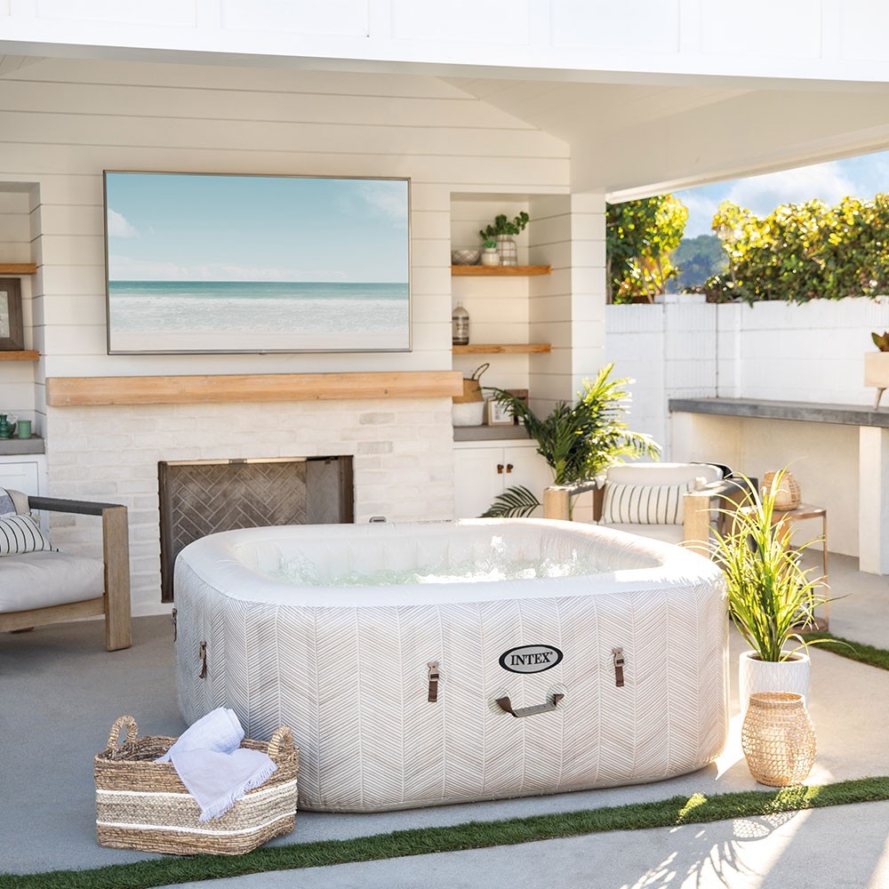 28446ex-spa-gonflable-chevron-4-places-2.jpg Spa gonflable INTEX Chevron 4 places avec couverture thermique – Prix spécial destockage – Image 5