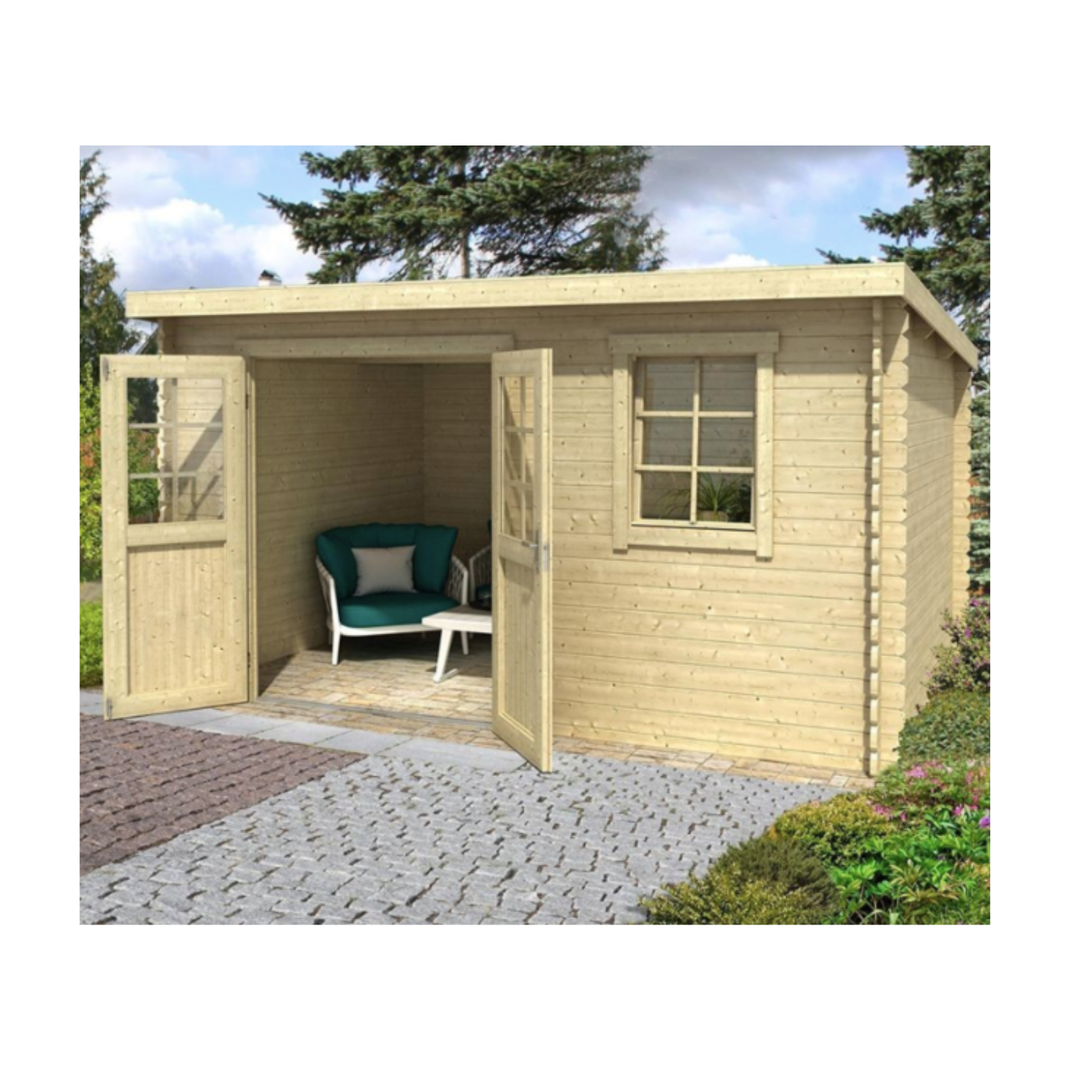 imgi_28_2-193.png Cabane de jardin SANTA FE 10 m² – Bois 28 mm solide et durable – Image 3