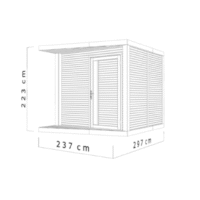 Abri de jardin compact Neris 237×297 cm – Solution de rangement élégante – Image 4