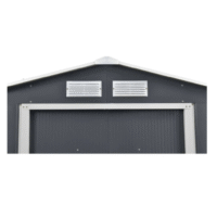 Abri de jardin en acier galvanisé gris 12,5 m² – Résistance longue durée – Image 3
