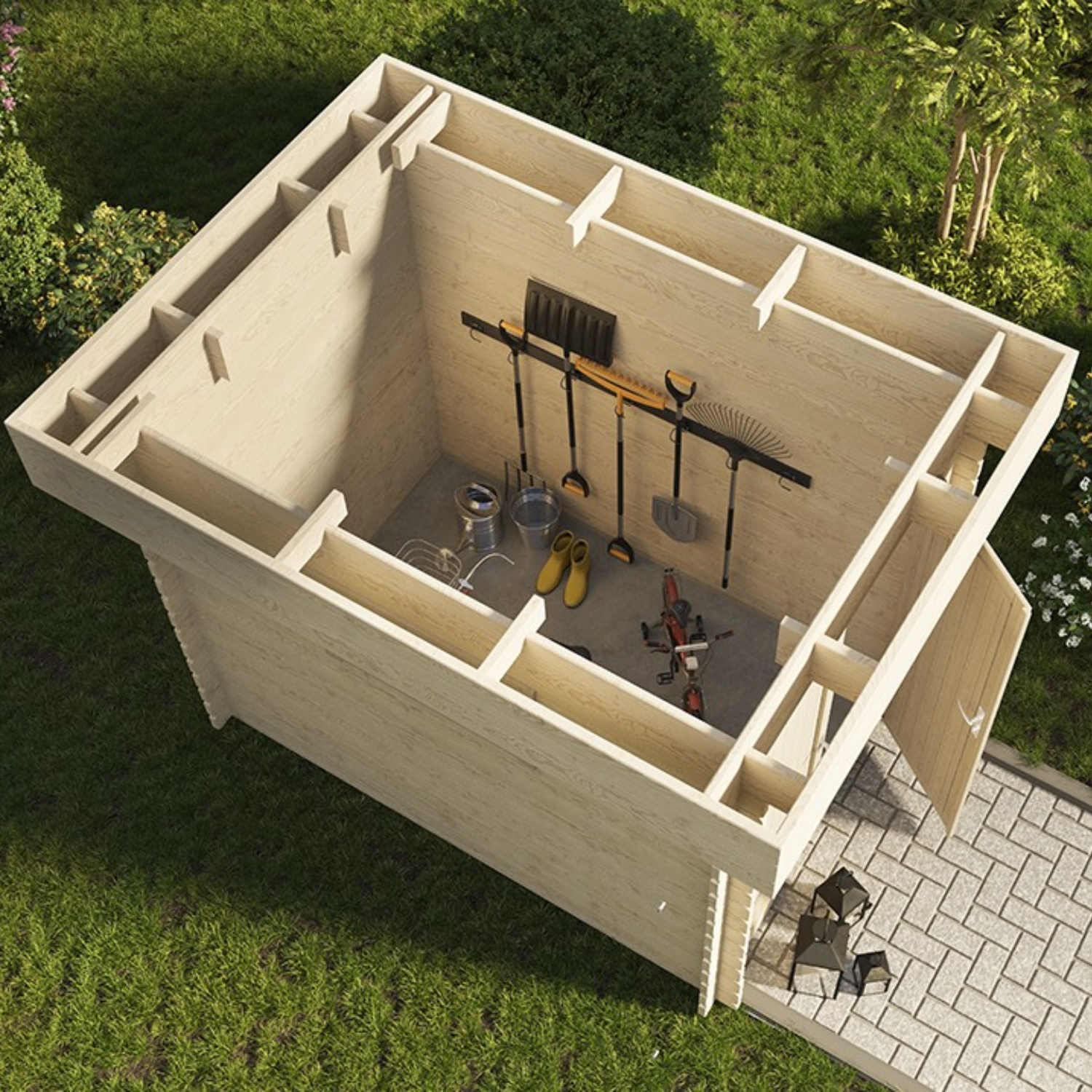 imgi_46_3-21.png Abri de jardin bois ROVETO 4,7 m² – Compact et premium à petit prix – Image 11