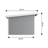 Abri de jardin composite SINTRA 9 m² gris clair – Moderne et résistant – Image 9